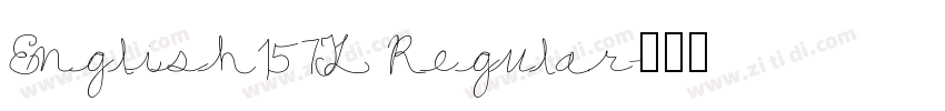 English157TL Regular字体转换
